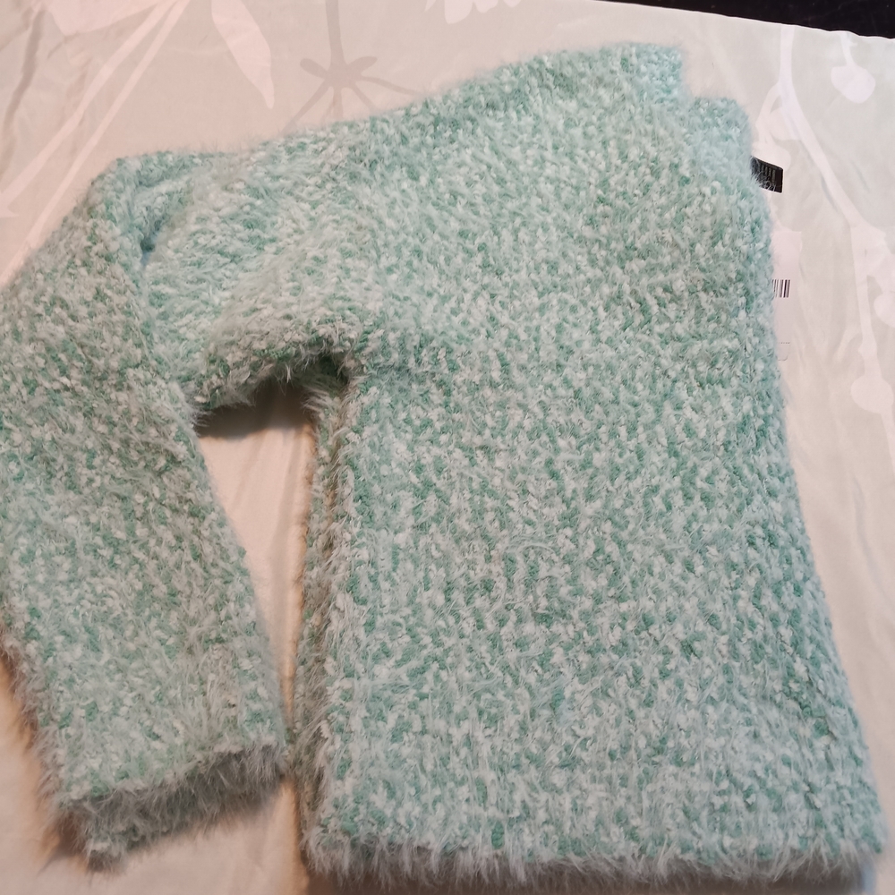 Forever 21 Off-the-Shoulder Mint Sweater